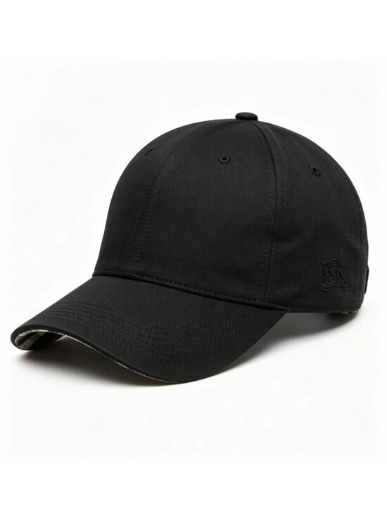 Burberry Check Lined Cotton Blend Baseball Cap Black M 8083524